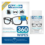 360 Cleaning Wipes - Optico Pre-Moistened Cleaning Cloths