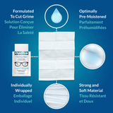 Optico Pre-Moistened Cleaning Cloths - premium quality cleaner for eye glasses, screens, and cameras lenses - No spray bottle or microfiber needed - Optico-online
